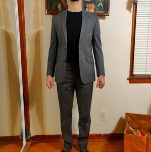 Kenneth Cole Reaction Slim Fit Grey 2-button Suit